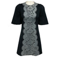 Load image into Gallery viewer, Dolce & Gabbana Charcoal Grey Lace Trimmed Short Sleeved Cashmere Dress
