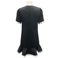 Load image into Gallery viewer, Marc Jacobs Black / White Short Sleeved Ruffled Hem Satin Dress
