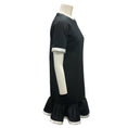 Load image into Gallery viewer, Marc Jacobs Black / White Short Sleeved Ruffled Hem Satin Dress
