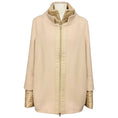 Load image into Gallery viewer, Herno Light Blush Pink / Champagne / Gold Metallic Trimmed Zip Front Wool Coat
