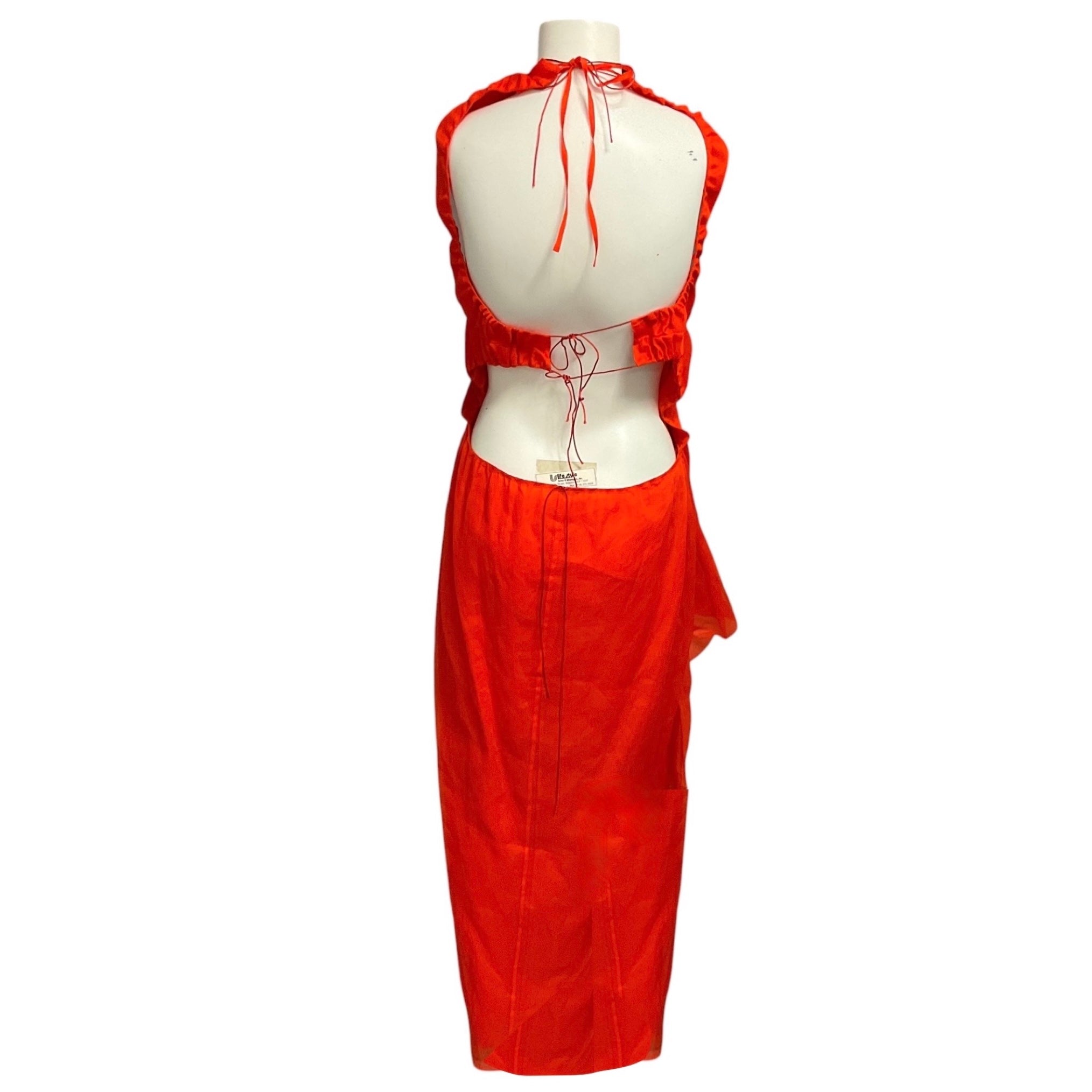 Cecilie Bahnsen Vibrant Orange Fang Dress