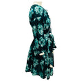 Load image into Gallery viewer, Samantha Sung Jade Shibori Star Linen 3/4 Puff Sleeve Crew Neck Mini Birdy Dress

