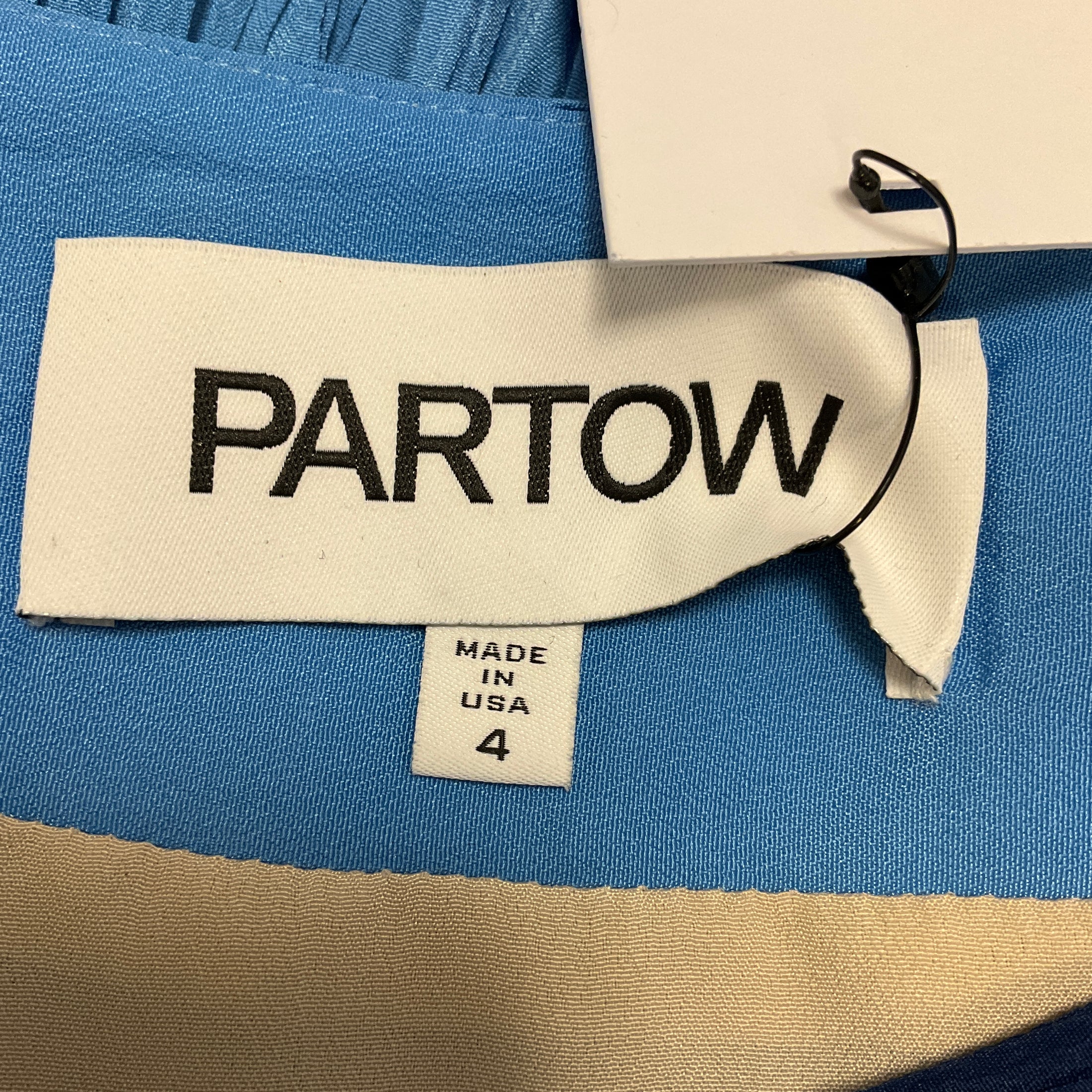 Partow Navy / Pink / Blue Sunset Milo Crinkle Colorblock Skirt