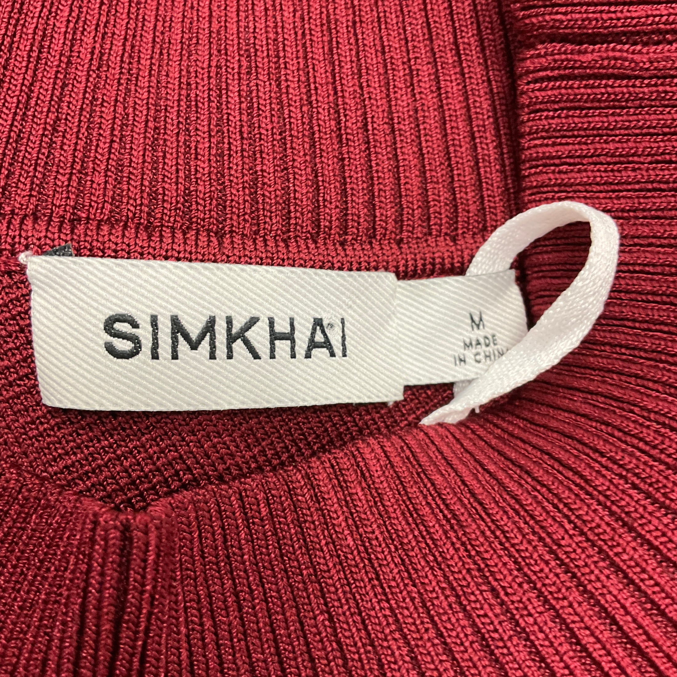 Simkhai Oxblood Claire Mini Dress