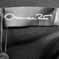 Load image into Gallery viewer, Oscar de la Renta Black Structured Wool Crepe Cocktail Dress with Velvet Ties
