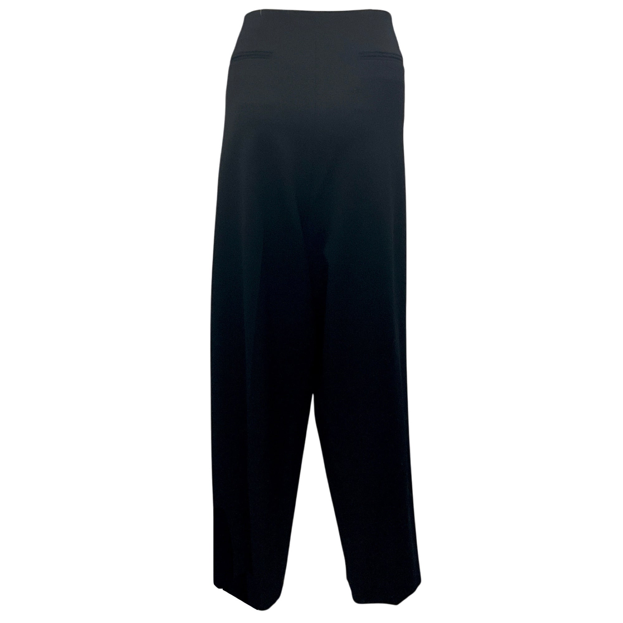 St. John Black Fall 2019 Cropped Wool Pants