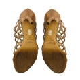 Load image into Gallery viewer, Jimmy Choo Rose Gold Metallic Fiesta Lizard Print Caged Sandals
