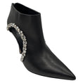 Load image into Gallery viewer, Aminah Abdul Jillil Black Crystal Embellished Leather Soleil Bootie
