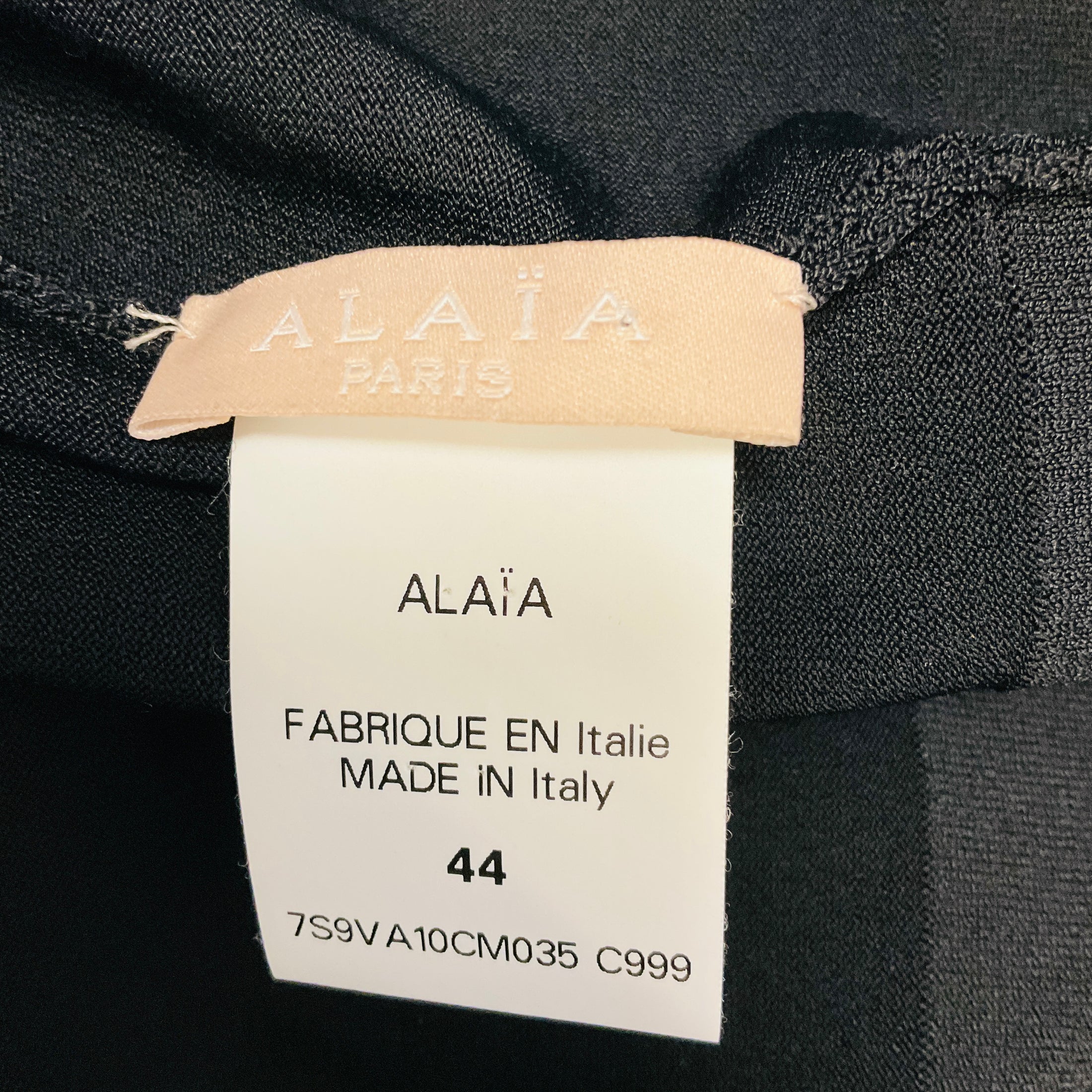 Alaia Black Cropped Knit Cardigan Sweater
