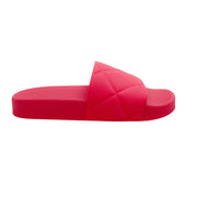 Bottega Veneta Pink Embossed Rubber Slide Sandals
