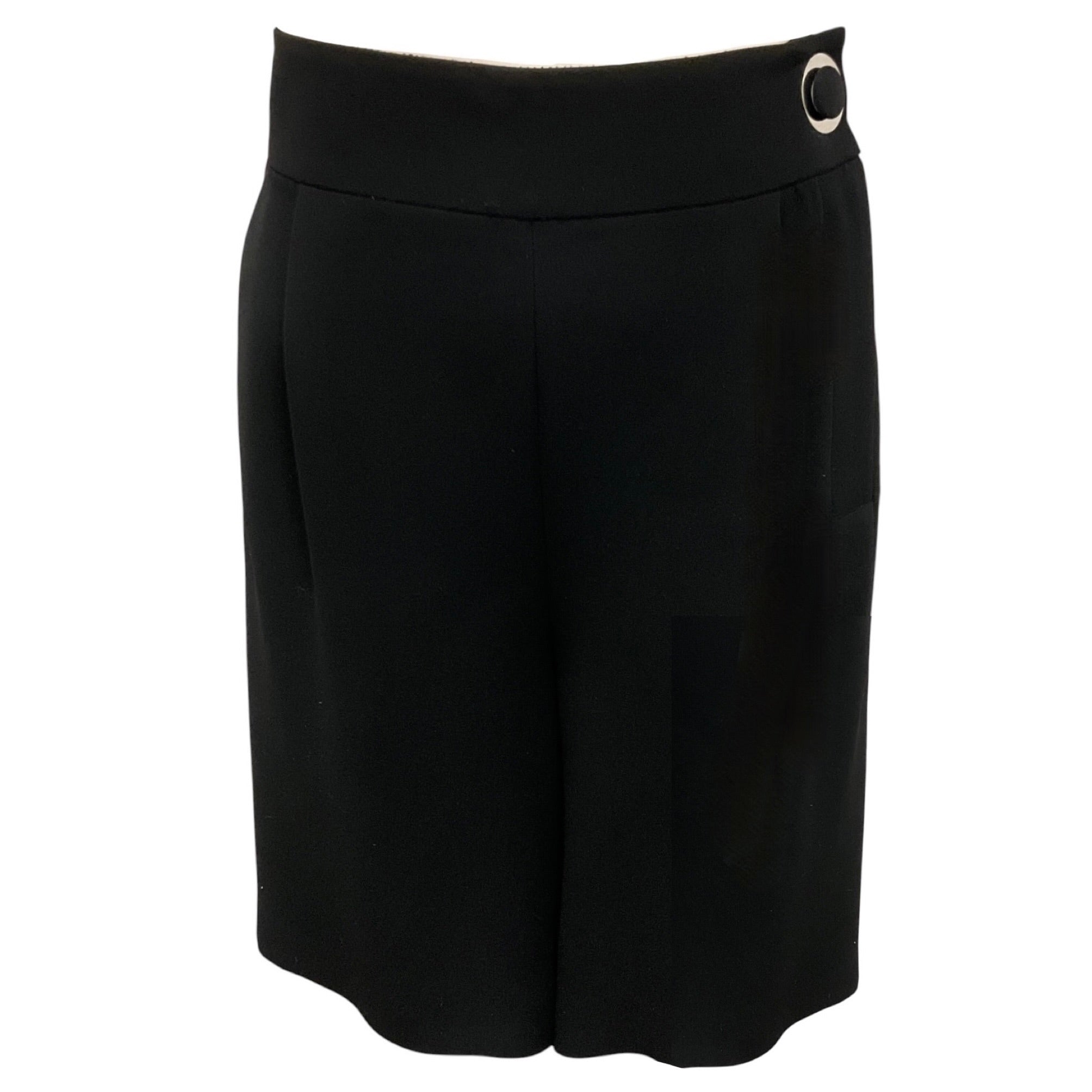 Giorgio Armani Black Silk Crepe Shorts