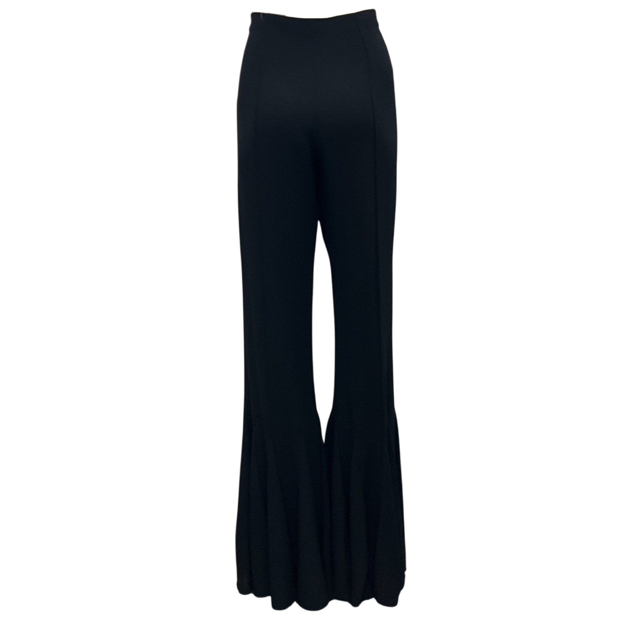 Valentino Vintage Black Flared Wool Pants