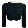 Load image into Gallery viewer, Alaia Black Cropped Knit Cardigan Sweater
