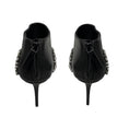 Load image into Gallery viewer, Aminah Abdul Jillil Black Crystal Embellished Leather Soleil Bootie
