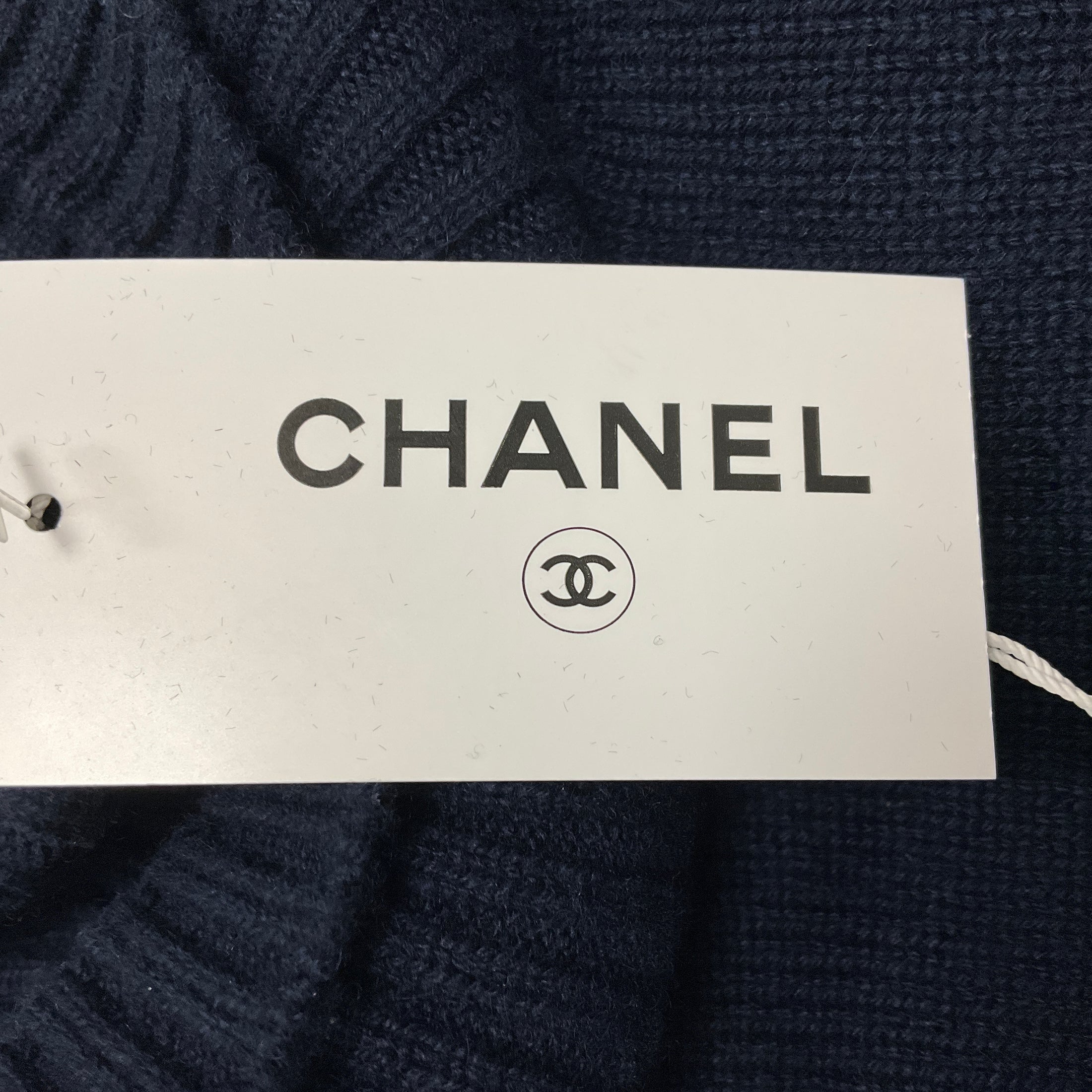 Chanel Navy Multi 2017 Gabrielle Coco Cashmere Knit Pullover Sweater