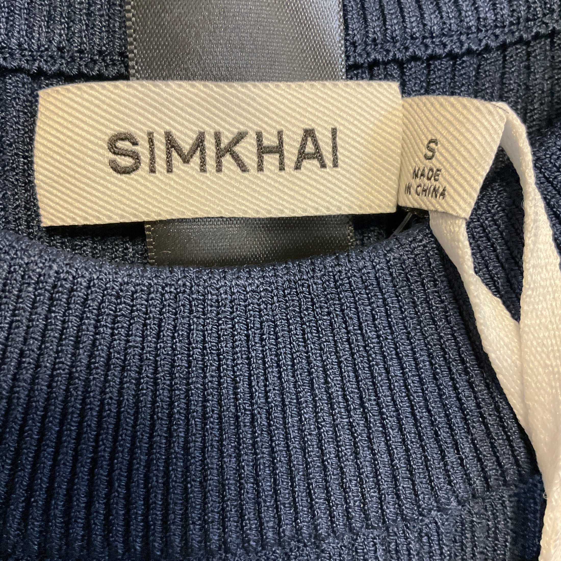Simkhai Midnight Kenlie Taffeta Knit Midi Dress