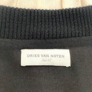 Dries van Noten Black  / Tan Sequin and Lace Bomber Jacket