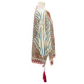 Load image into Gallery viewer, Etro Ivory Multi Paisley Printed Tassel Detail Silk Blouse
