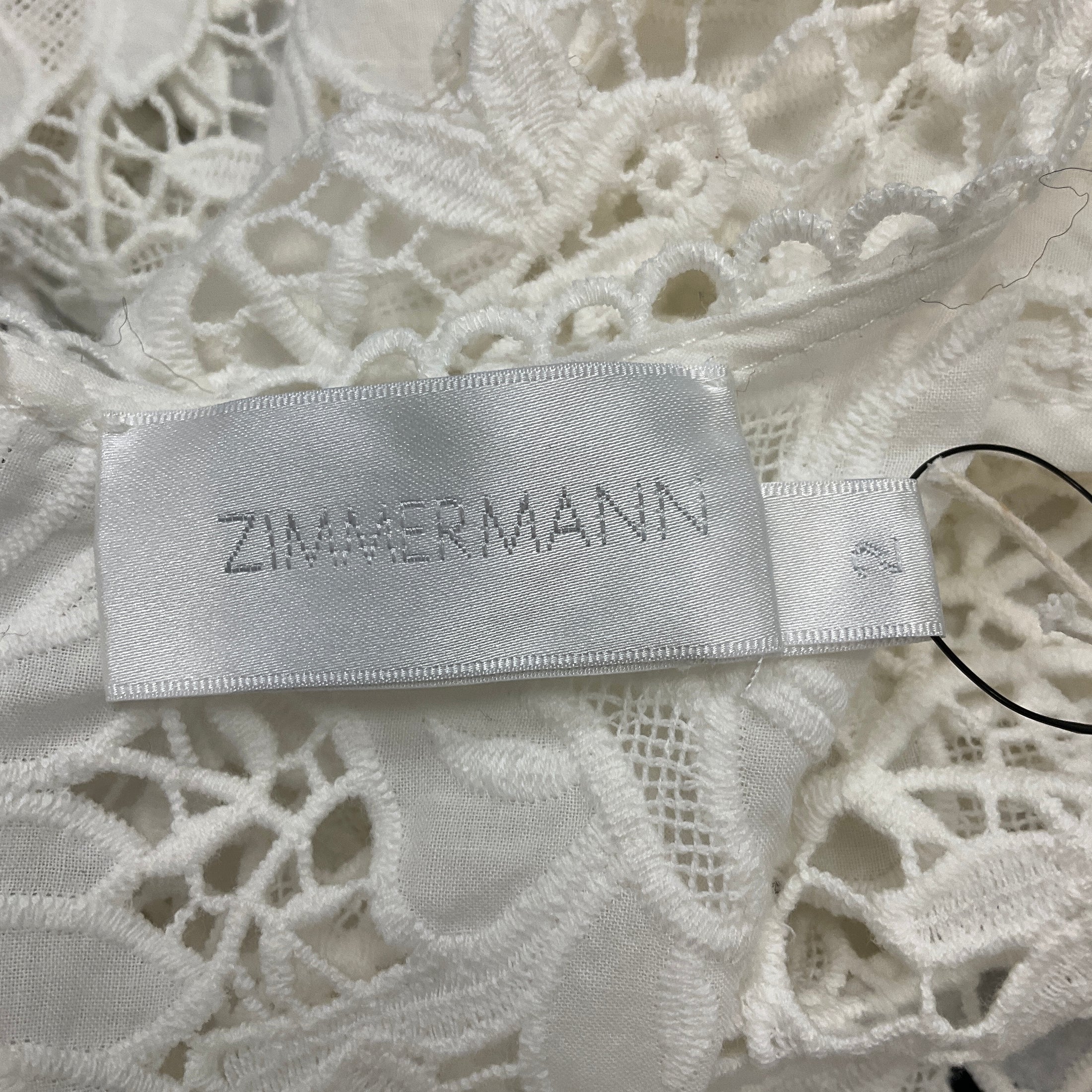 Zimmermann Ivory Aerial Lace Top