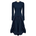 Load image into Gallery viewer, Simkhai Midnight Kenlie Taffeta Knit Midi Dress

