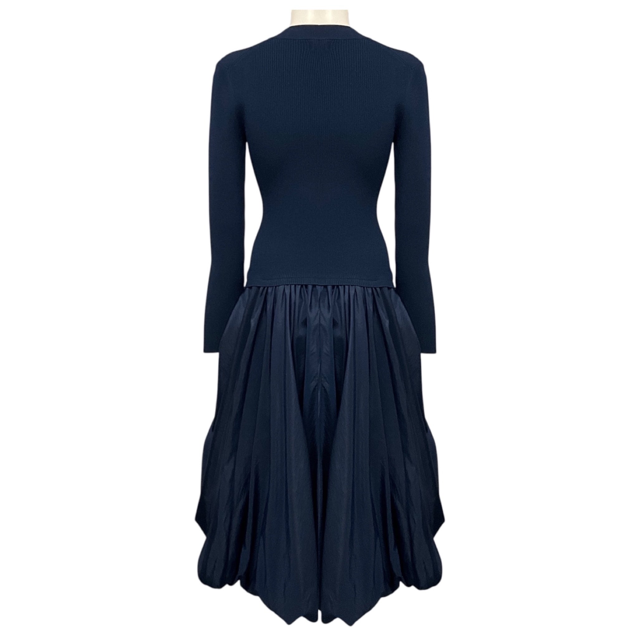 Simkhai Midnight Kenlie Taffeta Knit Midi Dress