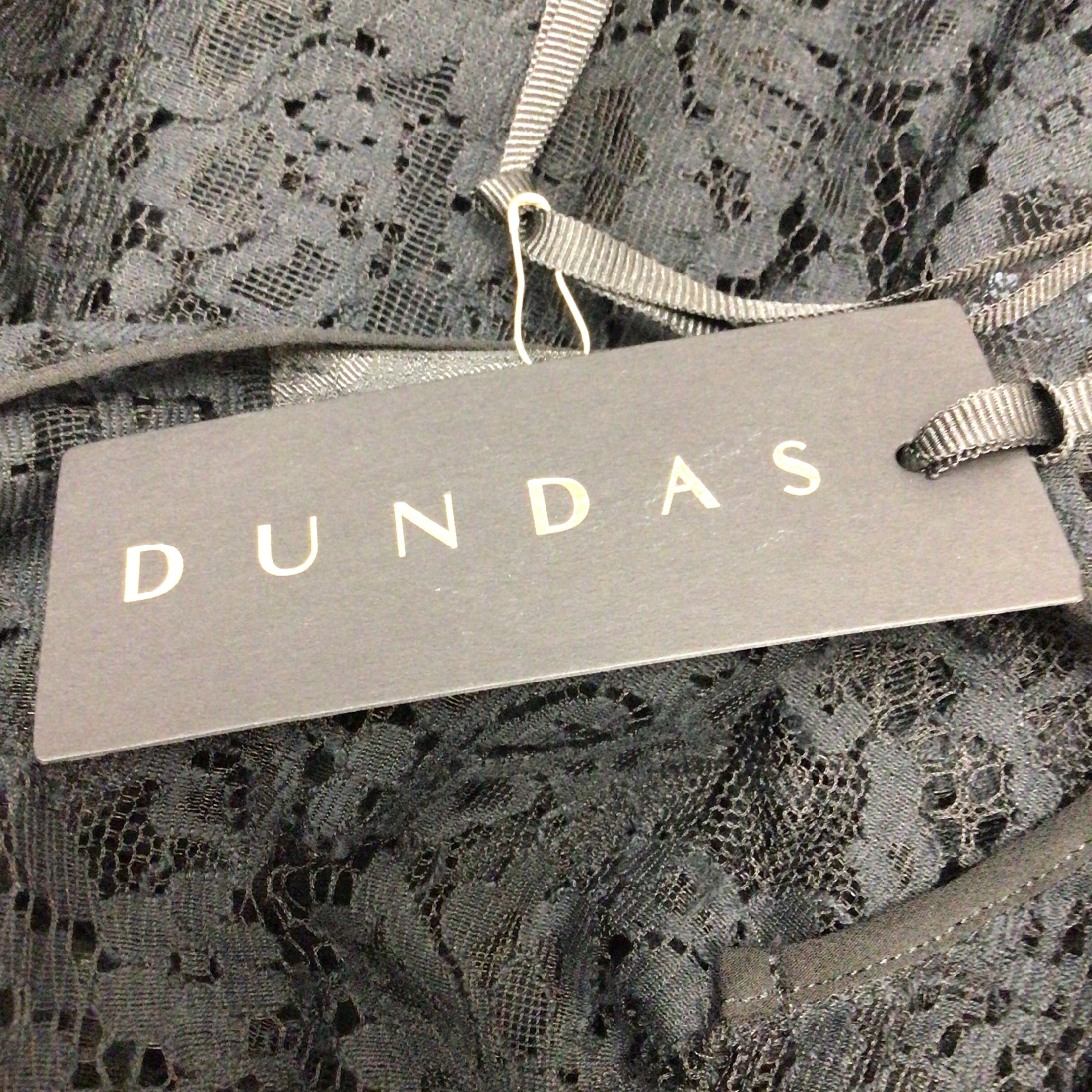 Dundas Black Long Sleeved Lace Blouse