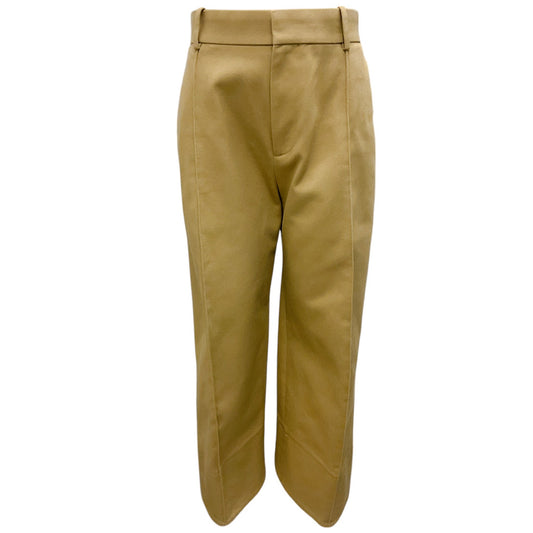 Bottega Veneta Beige Cropped Cut Cotton Pant