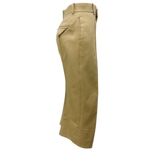 Bottega Veneta Beige Cropped Cut Cotton Pant