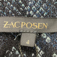 Load image into Gallery viewer, Zac Posen Ocean Blue Python Metallic Jacquard Cocktail Midi Dress
