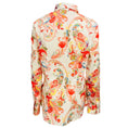 Load image into Gallery viewer, Etro White / Coral Multi Paisley Printed Button Front Cotton Stretch Blouse
