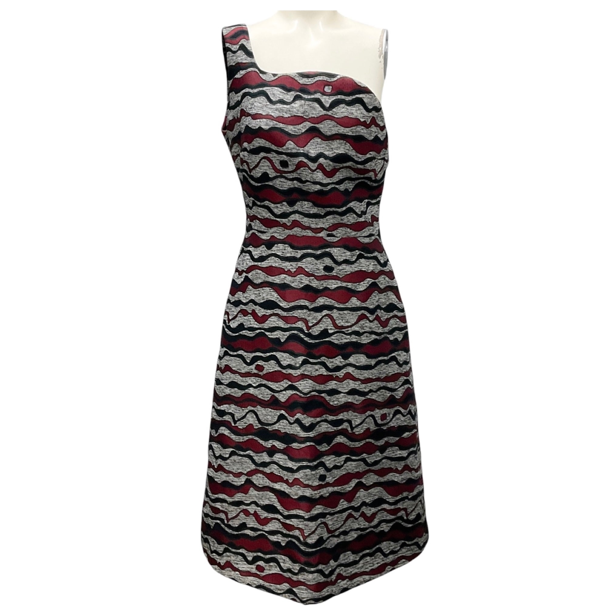 Roksanda Grey Multi One Shoulder Midi Dress