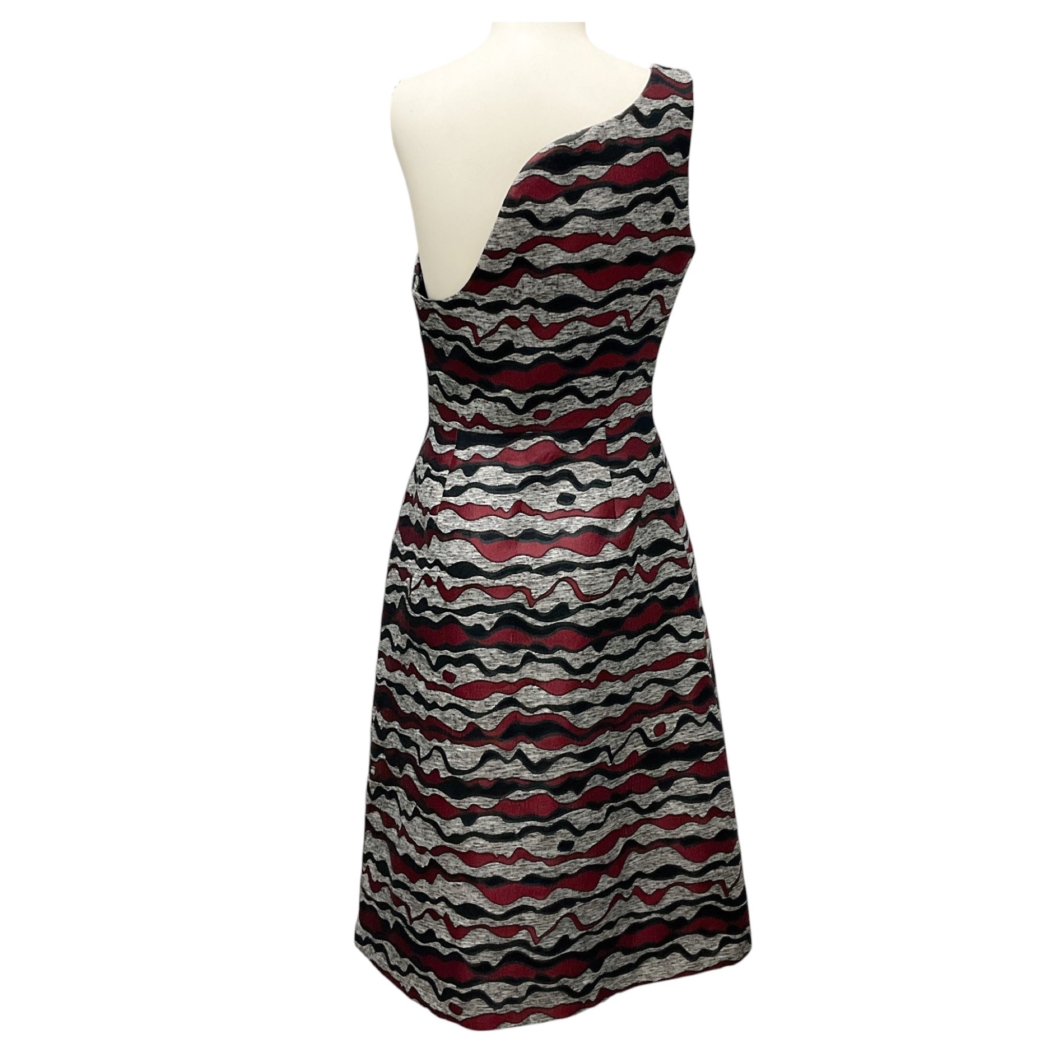 Roksanda Grey Multi One Shoulder Midi Dress