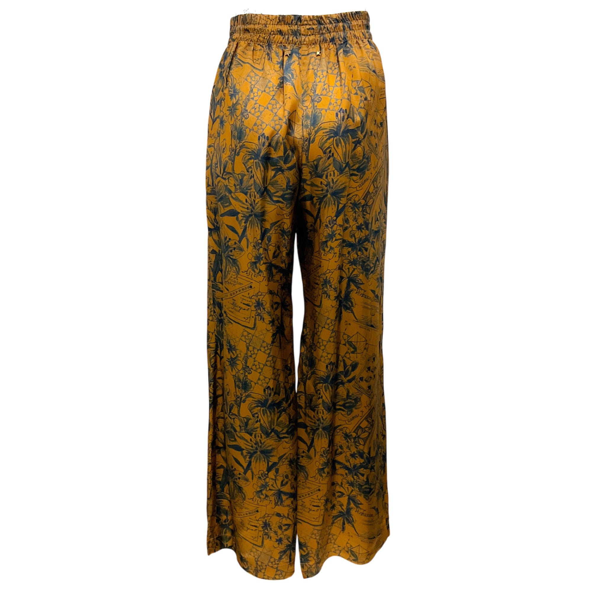 Golden Goose Golden Brown 2022 Notebook Print Satin Trousers