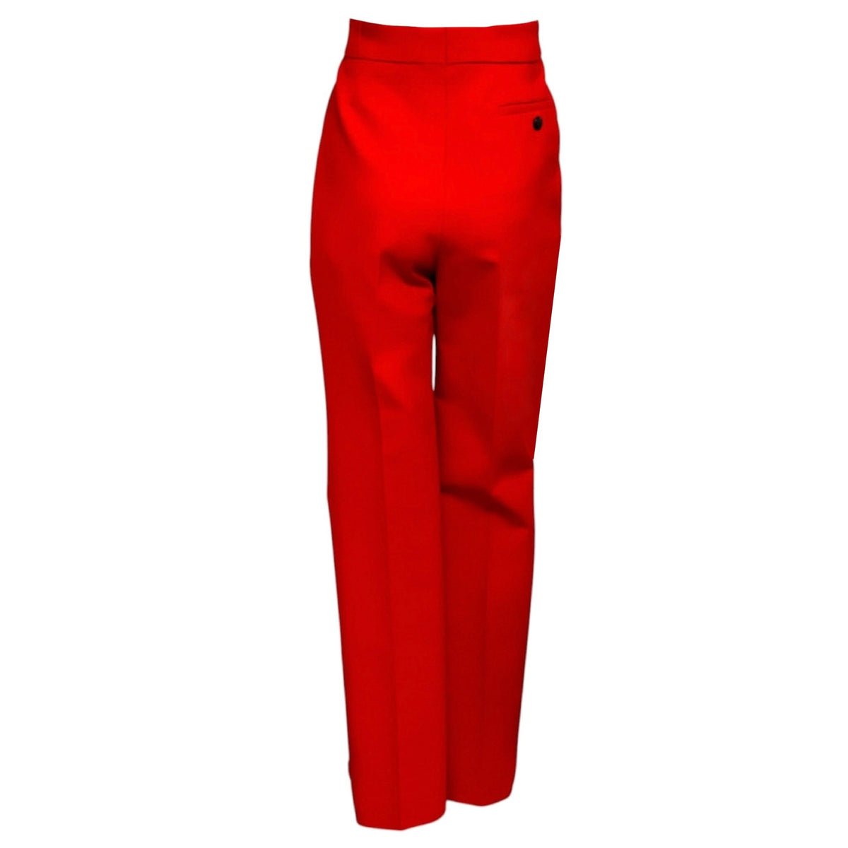 Ferragamo Red Wool Crepe Pants / Trousers
