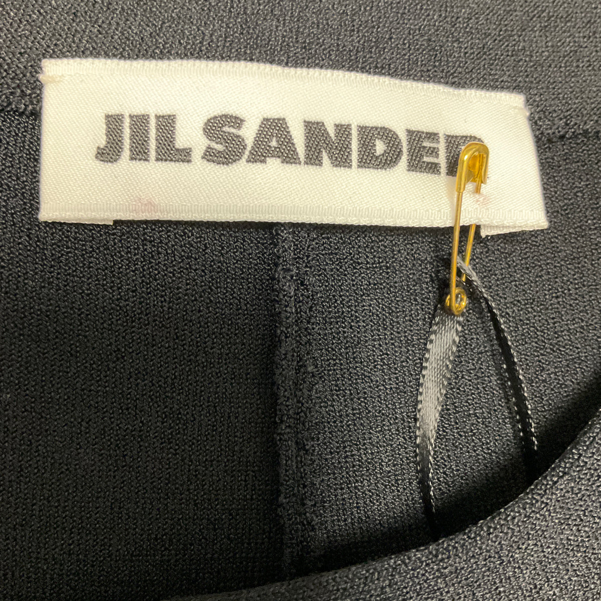 Jil Sander Black Wide Leg Viscose Knit Casual Pants
