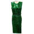 Load image into Gallery viewer, Prabal Gurung Green Sequined Sleeveless Cocktail Dress

