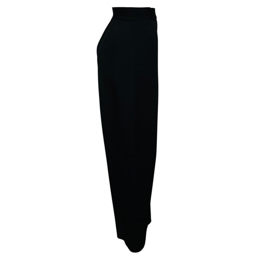 Jil Sander Black Wide Leg Viscose Knit Casual Pants