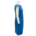 Load image into Gallery viewer, Roland Mouret Bright Blue Geometric Cut-Out Wool Crepe Dress
