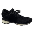 Load image into Gallery viewer, Chanel Black Velvet Trimmed Low Top Lurex Knit Sneakers
