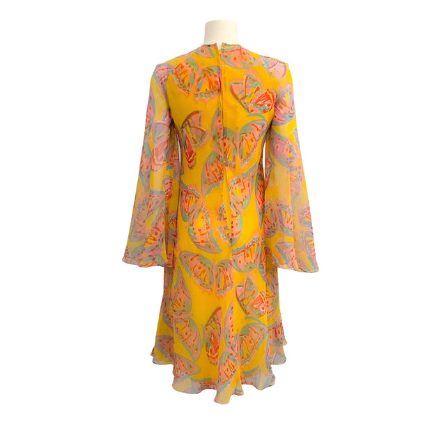 Vintage 1960's Butterfly Print Dress