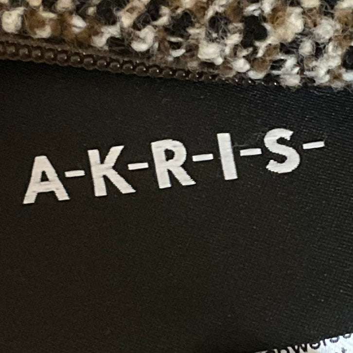 Akris Brown Multi Reversible Padded Wool Tweed Jacket