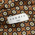 Load image into Gallery viewer, Sandro Brown / Black Printed Flowing Janine Midi Dress
