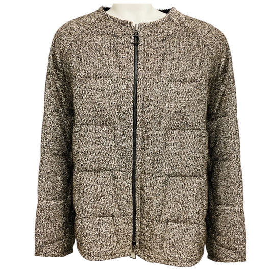 Akris Brown Multi Reversible Padded Wool Tweed Jacket