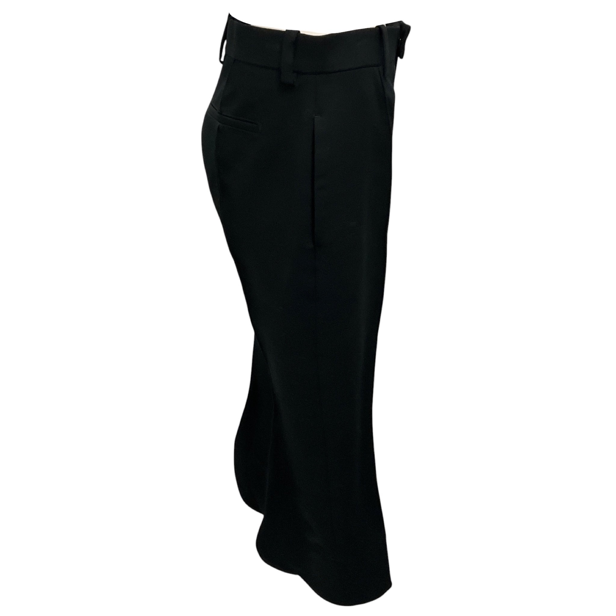 Bottega Veneta Black Sculpted Hem Cotton Pants