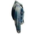 Load image into Gallery viewer, Ralph Lauren Collection Medium Blue Wash Distressed Denim Jacket
