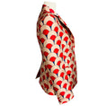 Load image into Gallery viewer, Lanvin Red / Blue Multi Scallop Print Silk Satin Jacket
