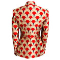 Load image into Gallery viewer, Lanvin Red / Blue Multi Scallop Print Silk Satin Jacket
