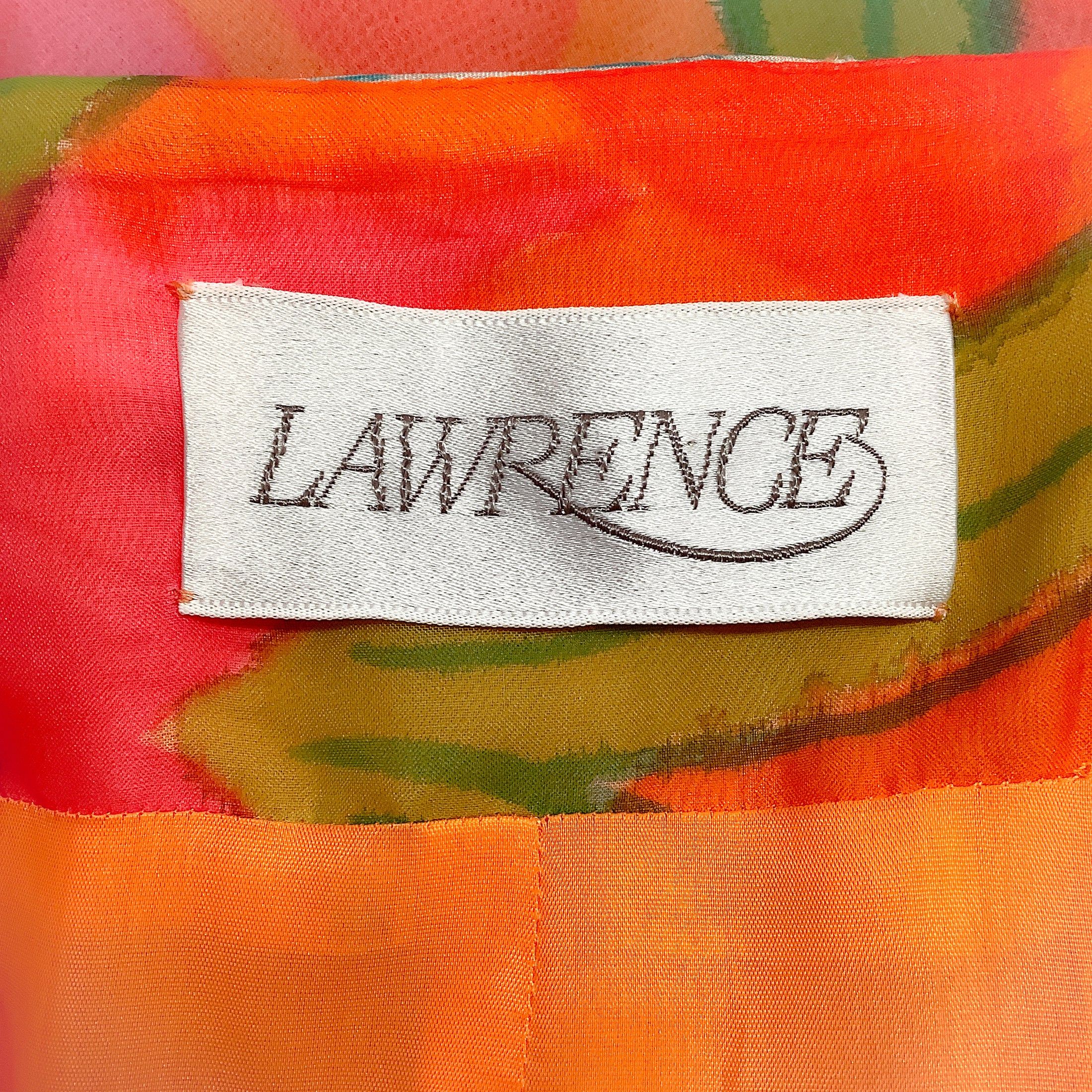 Lawrence Vintage Orange / Pink Multi Floral Strapless Dress