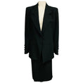 Load image into Gallery viewer, Sonia Rykiel Black Pinstriped Crepe Jacket and Skirt Suit Set

