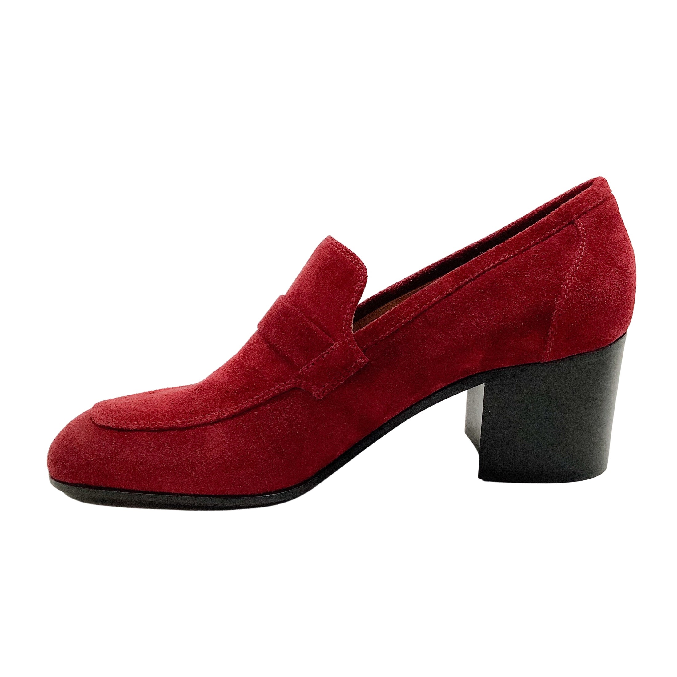 Laurence Dacade Wine Suede Tracy Loafer Pumps